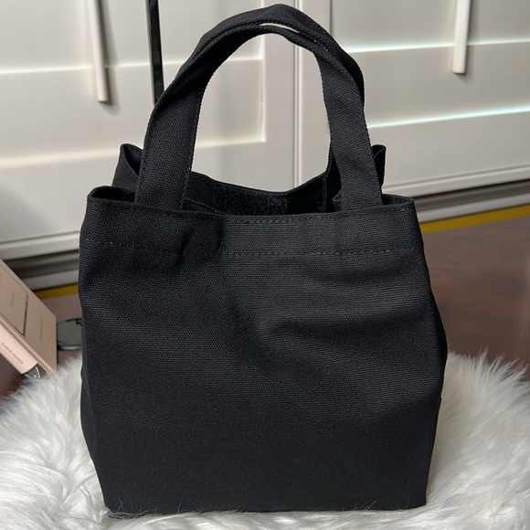 PRADA Beauty L'HOMME Milano L'EAU Black Mini Tote Canvas Bag Box PRADA Logo NWOT - Picture 3 of 17
